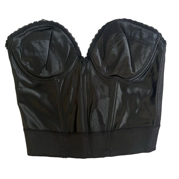 Vintage Victorias Secret Bustier Women 36B Black Bustier Wired Long Line 90s Y2k - Picture 1 of 5